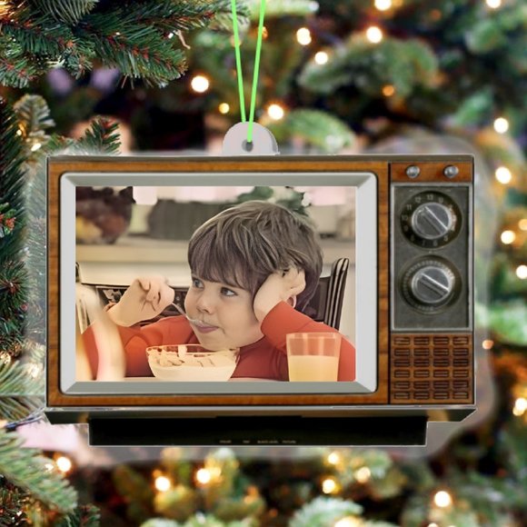 TV Set Retro Life Cereal Mikey Likes It Christmas Tree Holiday Ornament NEW